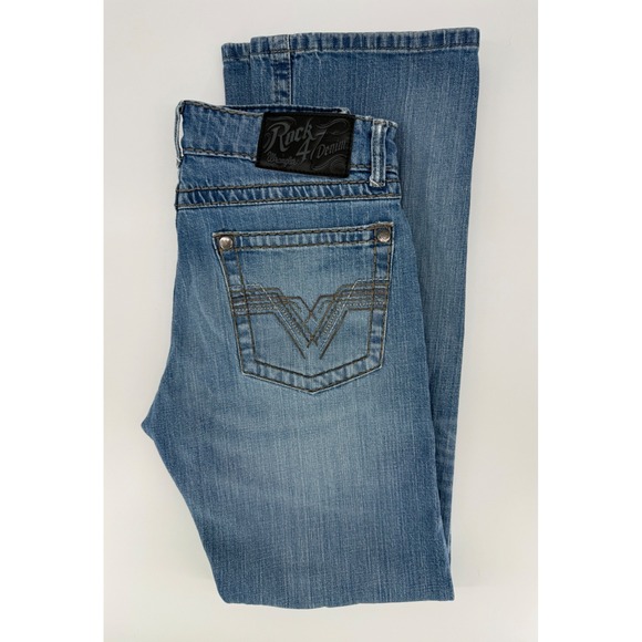Wrangler Other - Wrangler‎ Rock 47 Jeans Mens 30 Blue Slim Boot Western Denim Pants